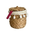 thumbnail image 3 of Girl Room Accessories Holder, Cotton Pad Holder With Lid, Basket With Lid For Boho Beachy Room Décor And Decorative Makeup Brush Storage, 3 of 11