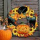 thumbnail image 3 of Diameter 30cm Reusable Sunflower Wreath for Thanksgiving Halloween Home Decor, 3 of 5