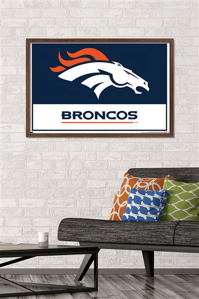 NFL Denver Broncos - Logo 21 Wall Poster, 22.375" x 34", Framed