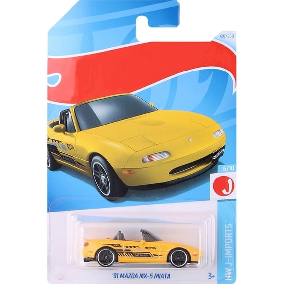 HW 2024 91 Mazda MX-5 Miata (Yellow) HW J-Imports