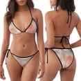 thumbnail image 3 of Kdxio Abstract Marble Texture Print Women's Two-Piece Bikini Swimsuit Adjustable Straps for Beach Pool Vacation, 3 of 6