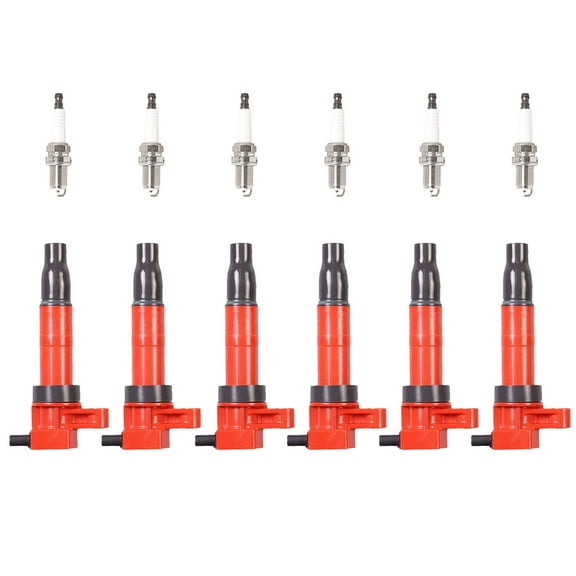 Set of 6 Energy ISA Ignition Coil and Platinum Spark Plugs Compatible with 2006-2010 Hyundai Sonata 3.3L V6 Replacement for UF546