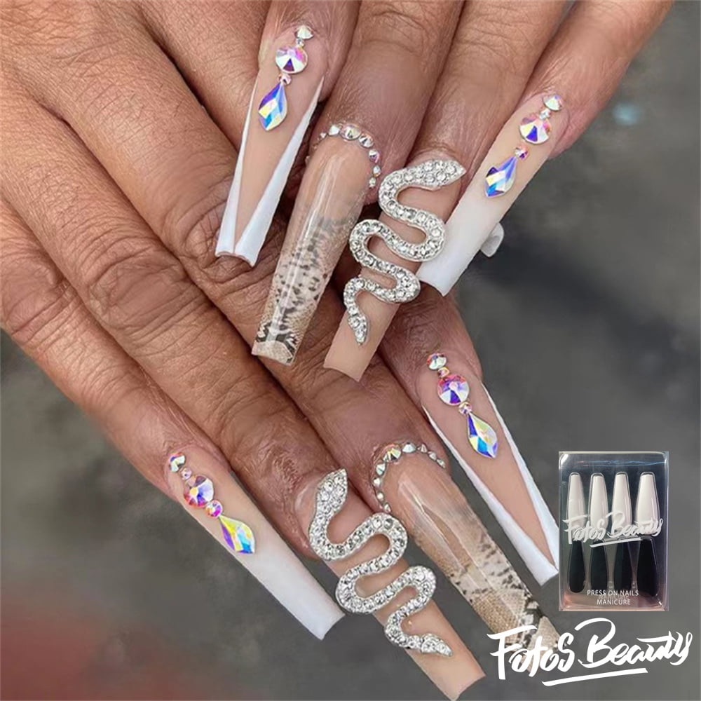 French Tip Nail Designs With Diamonds
