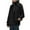 Black, variant on Fall and Winter Warm Fleece Coat for Womens Fashion Plus Size Loose Half Zip Pullover Hoodie Women's Long Sleeve Hoodless Casual Coat/jacket