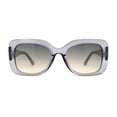 thumbnail image 2 of Girls Kids Size Chic Mod Elegant Rectangle Embossed Arm Sunglasses Slate Grey - Black Brown, 2 of 4