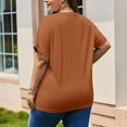 thumbnail image 4 of T Shirts For Women Womens Tops Plus Size Tops For Summer Petal Sleeve Casual Tshirts Short Sleeve Tunic Blouses, 4 of 7