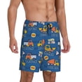 thumbnail image 2 of Fotbe Construction Vehicles Pantalones Cortos de Pijama para Hombre, Ropa de Dormir, Pantalones de Pijama Cortos para Hombre-Small, 2 of 6