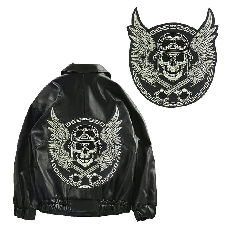 Large Skull Patches Jackets, Large Patches Clothing Skulls