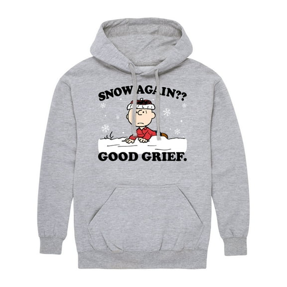 Peanuts - Charlie Brown Snow Again Good Grief - Men's Pullover Hoodie