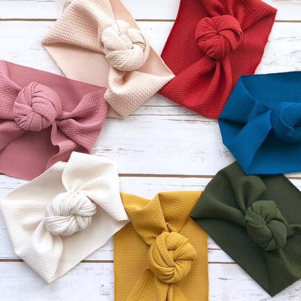 2020 Big Bow Knot Headwrap Baby Headband Top Knot Headbands Over Sized Bow Hair Turban Newborn Head Band Girl Large Hair BowsWhite He Qiyong unisex