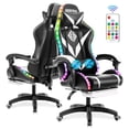 thumbnail image 5 of HOFFREE Gaming Chair with Massage and LED RGB Lights Ergonomic Computer Chair with Footrest High Back Video Game Chair with Adjustable Lumbar Support Linkage Armrest for Home Office, 5 of 8
