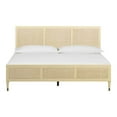 thumbnail image 3 of Maklaine 47.2"H Modern Rubberwood King Bed in Buttermilk Cream, 3 of 9