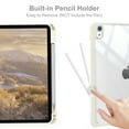 thumbnail image 5 of Aoub Hybrid Slim Case for iPad Air 11 Inch Case 2025/2024 /Air 5th 4th Generation 10.9 Inch 2022/2020 with Pencil Holder, Clear Transparent Back, Auto Wake/Sleep, Black, White, 5 of 9