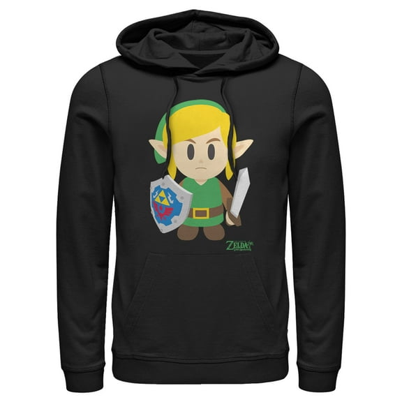 Men's Nintendo Legend of Zelda Link's Awakening Avatar  Pull Over Hoodie Black Small