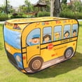 thumbnail image 3 of Vogacara Niños Poliéster Jugando Carpa de gran espacio Coche Plegable Carpas portátiles Juguetes de jardín Interacción Suministro de juegos Juegos de césped coche de la escuela, 3 of 6
