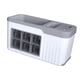 thumbnail image 5 of Portacuchillos, accesorios, organizador de especias para gabinetes, condimentos y productos enlatados. gris blanco 6 rejillas, 5 of 9