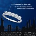 thumbnail image 2 of Gem Stone King 925 Sterling Silver Band Ring Set with Round White Zirconia (Size 6), 2 of 6