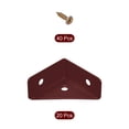 thumbnail image 3 of Unique Bargains Lot de 20 Supports d'Angle 38x38mm avec Vis Marron, 3 of 7