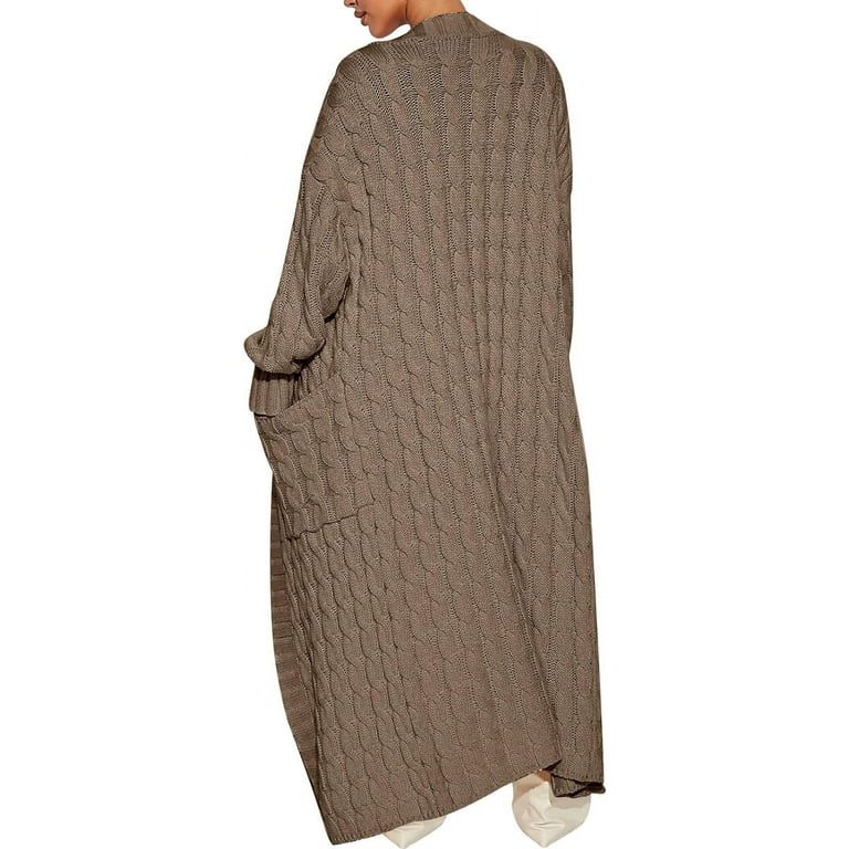 Womens Long Cardigan Sweater Open Front Long Sleeve Chunky Womens Long Cardigan Sweater Open Front Long Sleeve Chunky