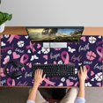 thumbnail image 4 of Long Mouse Pads for Desk,Pink Breast Cancer and Pioneer Flower Desk Mats on Top Of Desks, Desk Mouse Pad Extra Large with 3mm Non-Slip Base and Stitched Edge for Gaming,Office,Work,Home 47.3x23.6in, 4 of 5