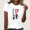 thumbnail image 4 of Tops Cortos para Mujeres Casual de Moda Impreso Cuello Redondo, Camiseta de Manga Corta para el Uso Diario, Fiesta Y Cómodo, 4 of 4