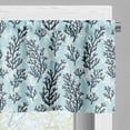 thumbnail image 3 of Ambesonne Blue and White Window Valance, Coral Seaweed, 54" X 18", Pale Blue Dark Blue, 3 of 5