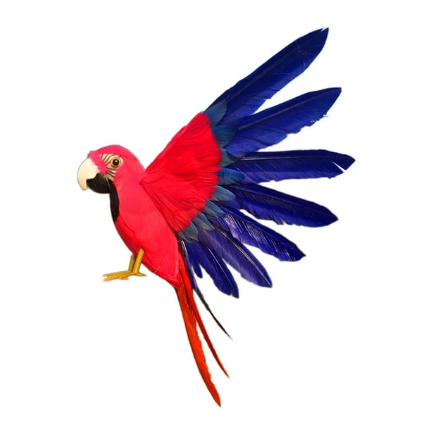 Figura decorativa de loro de simulación, modelo de loro con plumas, adorno artístico artesanal Estilo C