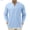 Blue 1, variant on Mens Long Sleeve Slim Tie Collarless Pocket Solid Color T Shirt