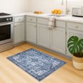 thumbnail image 6 of Suelur Small Area Rugs 2x3 Blue Washable Rug for Entryway Soft Non-Slip Throw Rugs Low-Pile Printed Distressed Medallion Indoor Door Mat for Entrance Foyer Bedside, 6 of 8