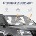 thumbnail image 3 of Multi-Size 2pce Car Front Glass Visor Collapsible Sunscreen No Odor Comfortable For Most Cars Suv Trucks Lightslategray Geometric Lines_4, 3 of 7