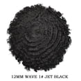 thumbnail image 3 of LYRICAL HAIR Toupee for Men All Poly Human Hair Replacement System African American Mens Toupee Hairpieces for Man Curly Hair Prosthesis for Man #1 JET BLACK 12MM CURLY WAVE, 3 of 7