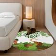 thumbnail image 2 of Round Rugs 3Ft, St. Patrick's Day Round Area Rug Washable Indoor Throw Carpet, Green Lucky Clovers Dog Small Non Slip Circle Rug for Bedroom Living Room Home Decor Aesthetic, 2 of 8