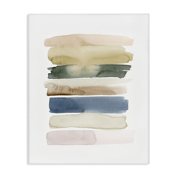 Stupell Industries Contemporary Watercolor Paint Strokes Stacked Modern Office Canvas Art, 16 x 20, by Grace Popp