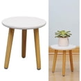 thumbnail image 4 of Wooden Stool Display Stand,Tall Indoor Plant Stand Small Round Side Table Plant Holder for Flower Pots, 4 of 5