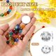 thumbnail image 2 of Cuentas de cristal redondas de 8 mm Uxcell, 100 piezas de cuentas de bola facetadas de vidrio para hacer joyas, transparentes, 2 of 6