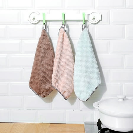 

1PCS Rag Dish Cloth Water Absorption Thickening Pot Washing Towel Table Kitchen Dishcloth
