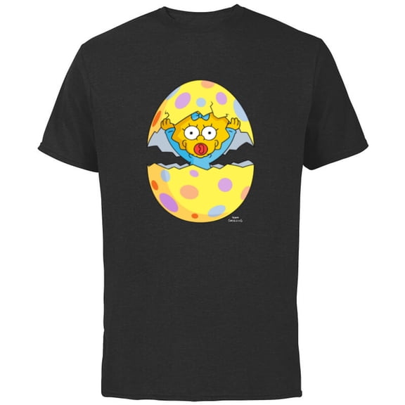 The Simpsons Maggie Easter Egg Grass Green - Short Sleeve Cotton T-Shirt for Adults - Customized-Athletic Heather