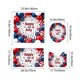 thumbnail image 3 of Independence Day Bathroom Dry Wet Separation Four Piece Set Shower Curtain+Toilet Seat Cushion+Floor Cushion+U Shaped Cushion, 3 of 6