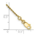 thumbnail image 2 of Primal Gold 14 Karat Yellow Gold 1.15mm Diamond-cut Machine-made Rope Chain Bracelet, 2 of 2