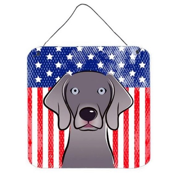 Carolines Treasures BB2161DS66 American Flag & Weimaraner Wall or Door Hanging Prints