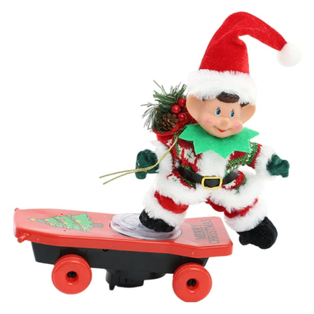 Juguete eléctrico navideño, muñeco de peluche musical navideño, regalo de Navidad con canciones, Duende