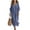 Blue, variant on Women's Summer Vertical Striped Maxi Dress, Casual V Neck Batwing Sleeve Kaftan Dress, Flowy Loose Fit Beach Vacation Caftan