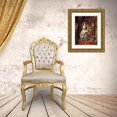 thumbnail image 3 of Lance, George 19x24 Gold Ornate Wood Framed with Double Matting Museum Art Print Titled - The Village Coquette, 3 of 4