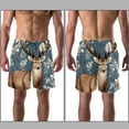 thumbnail image 3 of luoweisi Men's Beach Shorts Quick Dry Swim Trunks with Mesh Lining Jungle Elk S, 3 of 5