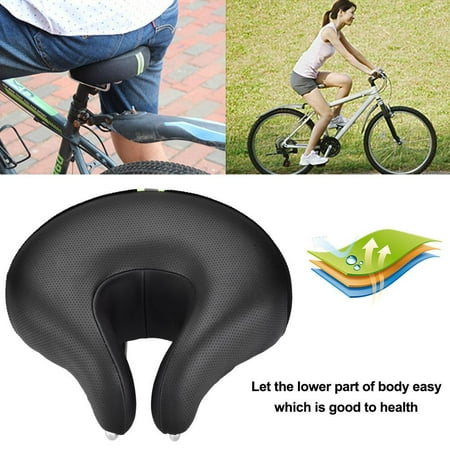 Anauto Ergonomic Mountain Bike Cycling Bicycle Split Nose Shape Saddle Cushion Pad Seat, Bike Saddle