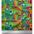 thumbnail image 1 of Soimoi Tissu en Velours Vert Structure Architecturale Décor Architectural Tissu Imprimé au Mètre 58 Pouces de Large, 1 of 5