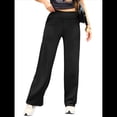 thumbnail image 1 of Pantalones de Yoga para Mujer, de Pierna , con Bolsillos, Cintura Alta, Elásticos, Informales, Deportivos. Negro XL, 1 of 10