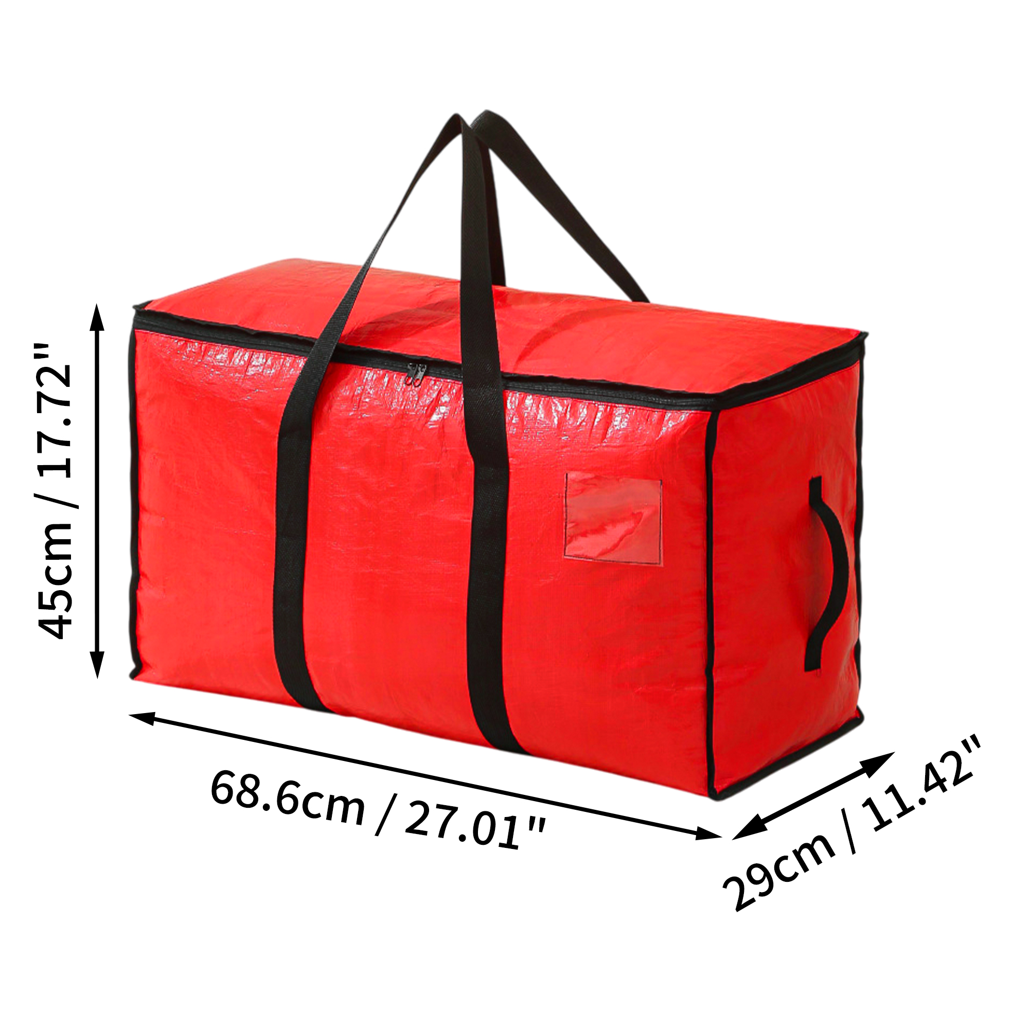 Unique Bargains Durable Storage Bag Storage Bins for Storaging 1Pc Red Size L