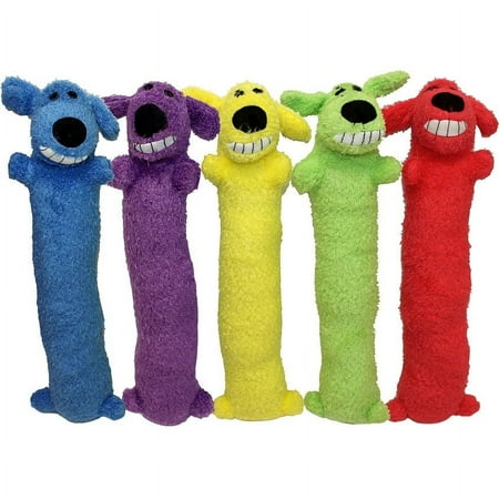 Multipet Loofa Dog 18  Plush Dog Toy  Colors May Vary 1 ea