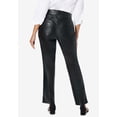 thumbnail image 4 of Jessica London Women's Plus Size Faux Leather Pant, 4 of 5